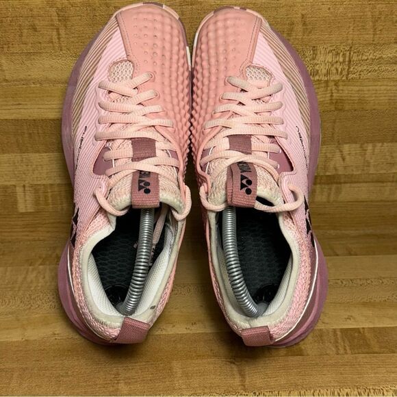 Yonex Women's Tennis Shoes Power Cushion FUSIONREV 4 SHTF4LGC486 Pink Size 8 - Picture 5 of 7
